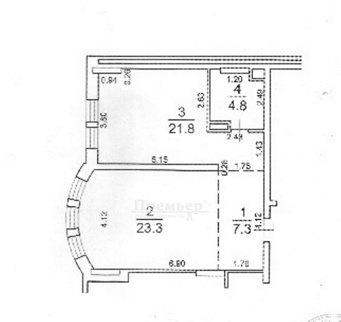 Продаж 1-кімнатної квартири 57 м², Парусна вул.