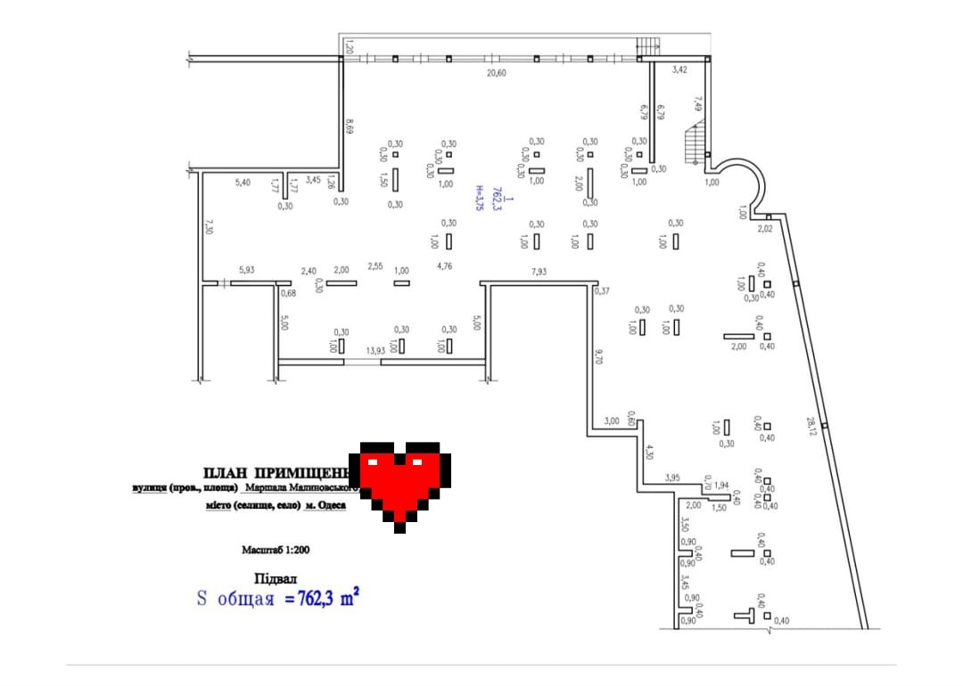 Продаж приміщення вільного призначення 613 м², Малиновского Маршала вул., 43