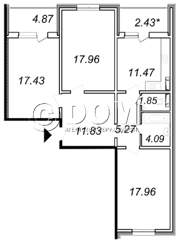 Продаж 3-кімнатної квартири 95 м², Сергія Данченка вул.