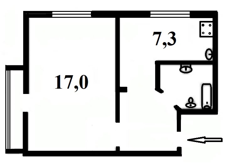 Продажа 1-комнатной квартиры 31 м², Никольско-Слободская ул., 6/2