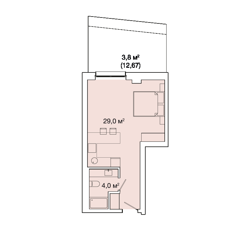 1-комнатная 43.47 м² в ЖК Smart House от 88 000 грн/м², Львов