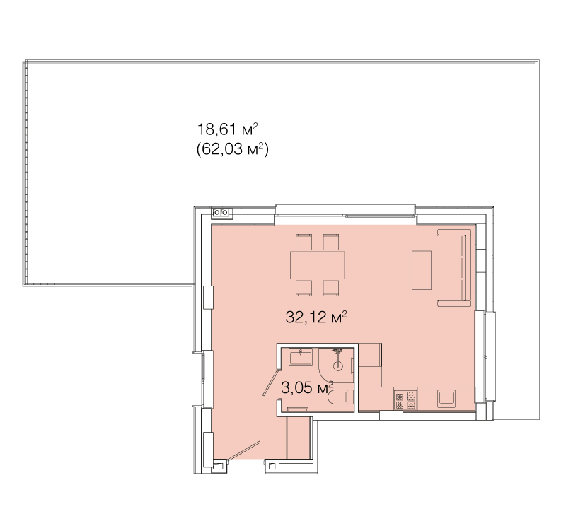 1-комнатная 53.78 м² в ЖК Smart House от 100 000 грн/м², Львов