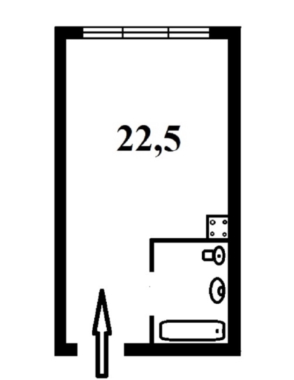 Продажа 1-комнатной квартиры 23 м², Киевская ул., 2М