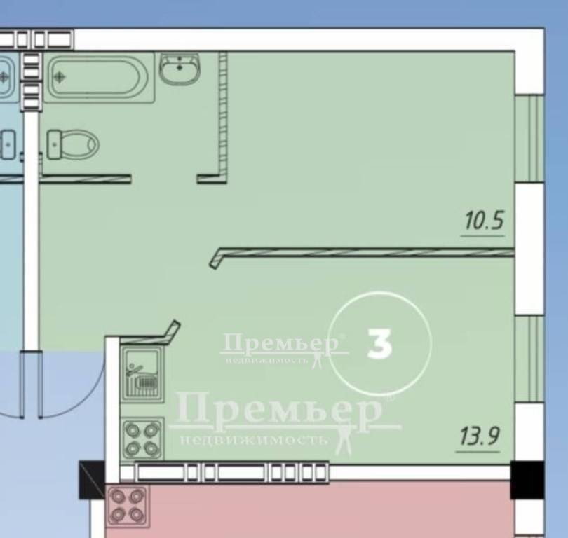 Продаж 1-кімнатної квартири 31 м², Інглезі вул.