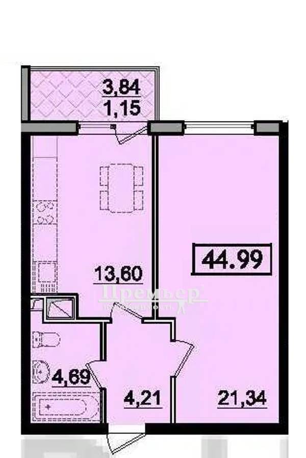 Продаж 1-кімнатної квартири 44 м², Академіка Сахарова вул.