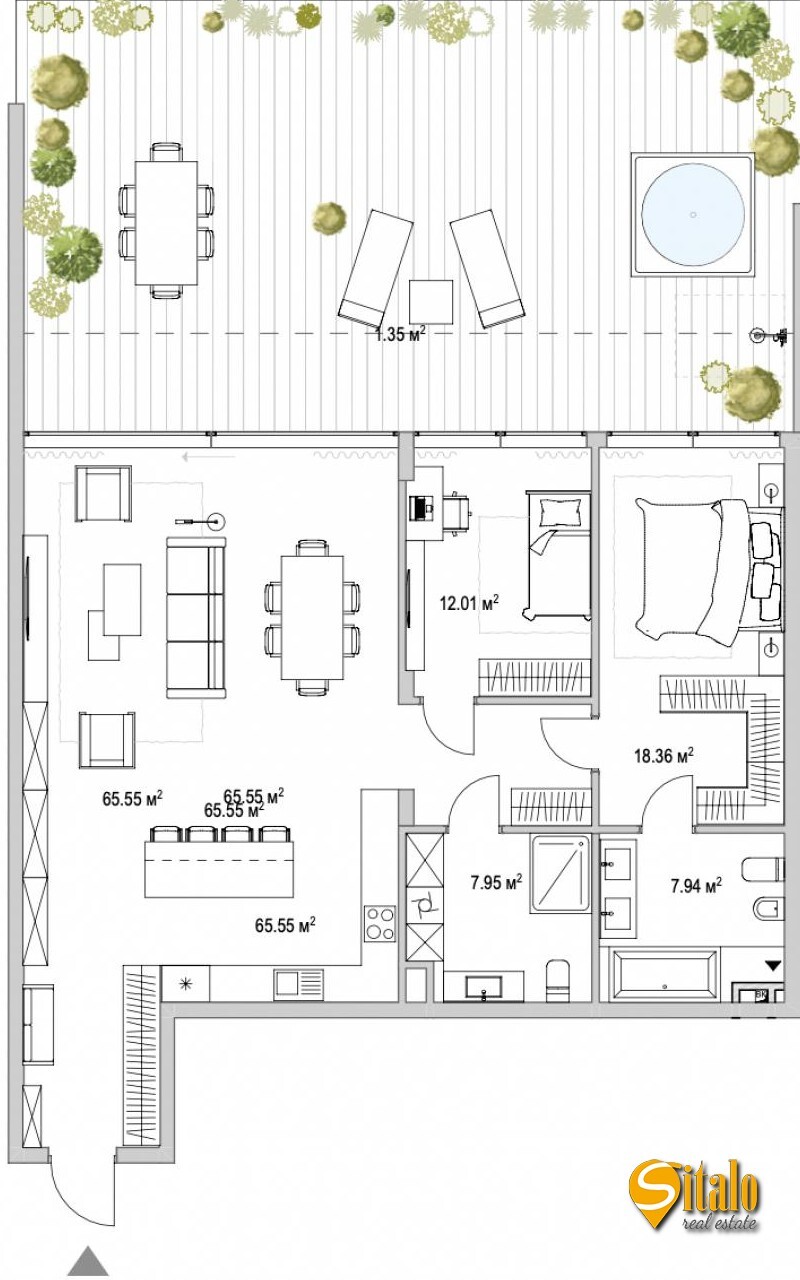 Продажа 3-комнатной квартиры 138 м²