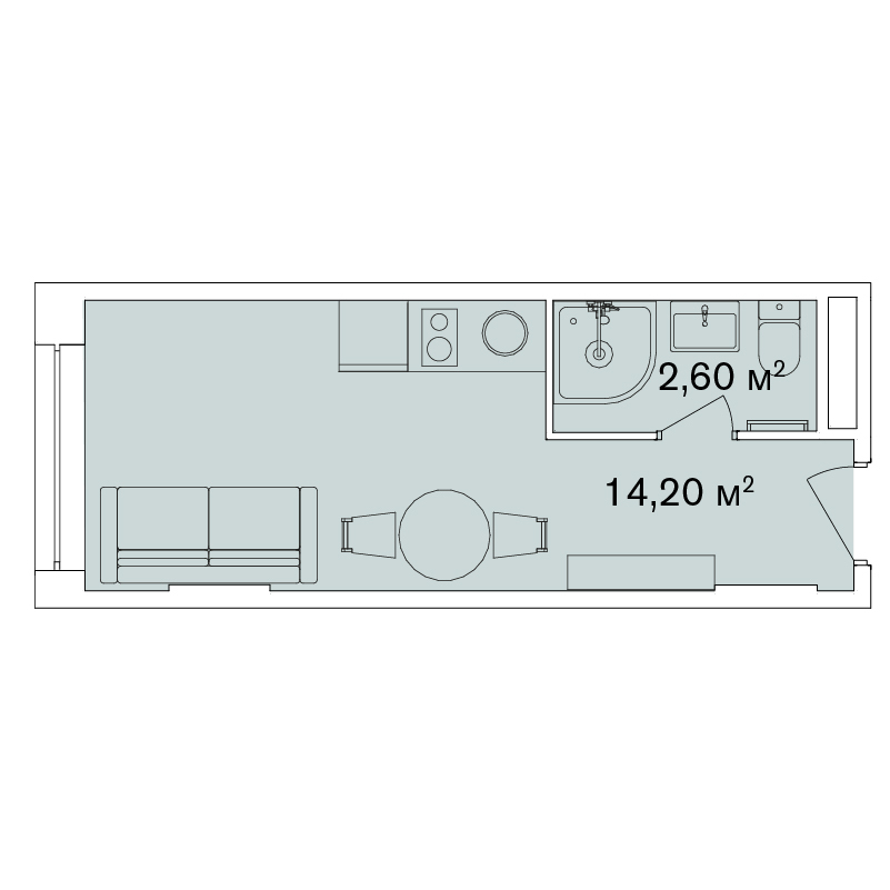 1-кімнатна 16.8 м² в Апарт-комплекс Smart Hill від 88 754 грн/м², м. Яремче