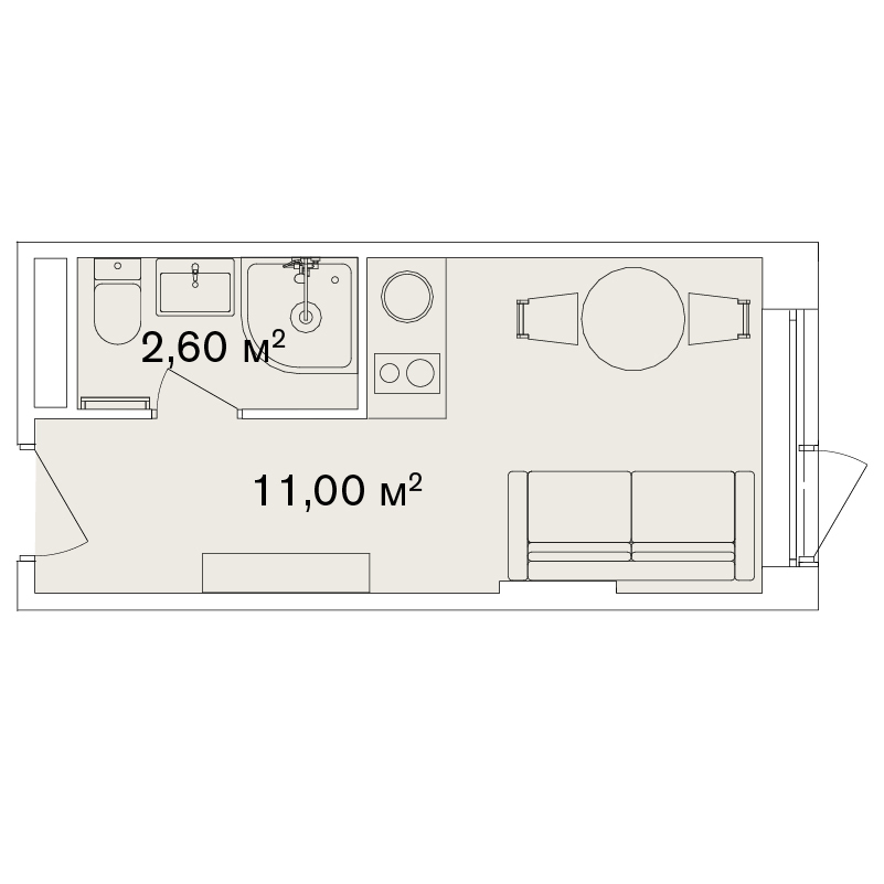 1-комнатная 13.6 м² в Апарт-комплекс Smart Hill от 69 252 грн/м², г. Яремче