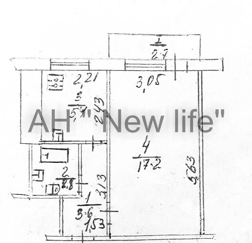 Продажа 1-комнатной квартиры 32 м², Металлургов ул.