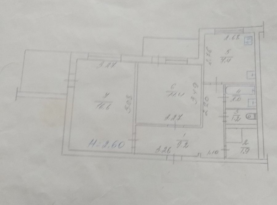 Продаж 2-кімнатної квартири 57.7 м²