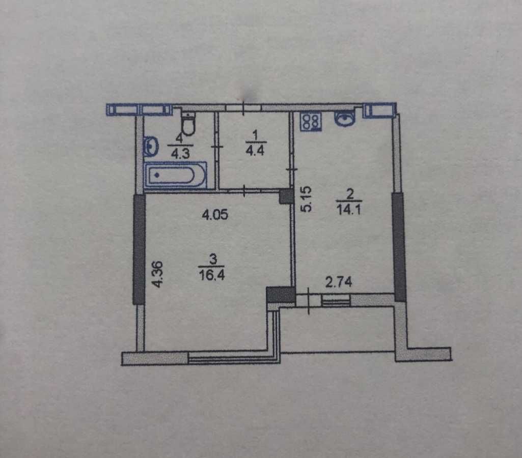 Продажа 1-комнатной квартиры 41 м², Просвещения ул., 16