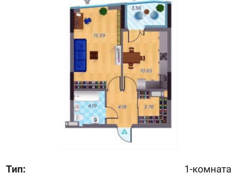 Продаж 1-кімнатної квартири 42 м², Шолуденка вул., 30