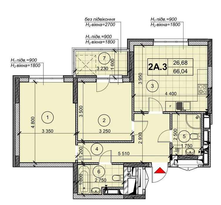 Продажа 2-комнатной квартиры 62 м², Метрологическая ул.