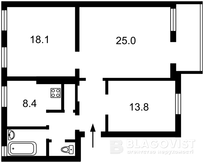 Продаж 3-кімнатної квартири 86 м², Бульварно-Кудрявська вул., 31