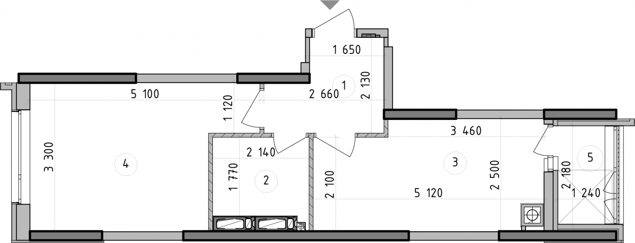 1-кімнатна 37.45 м² в ЖК Оптимісто від 49 900 грн/м², с. Гатне