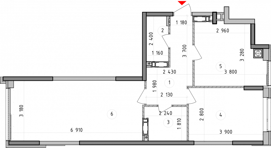 2-кімнатна 58.06 м² в ЖК Оптимісто від 41 000 грн/м², с. Гатне