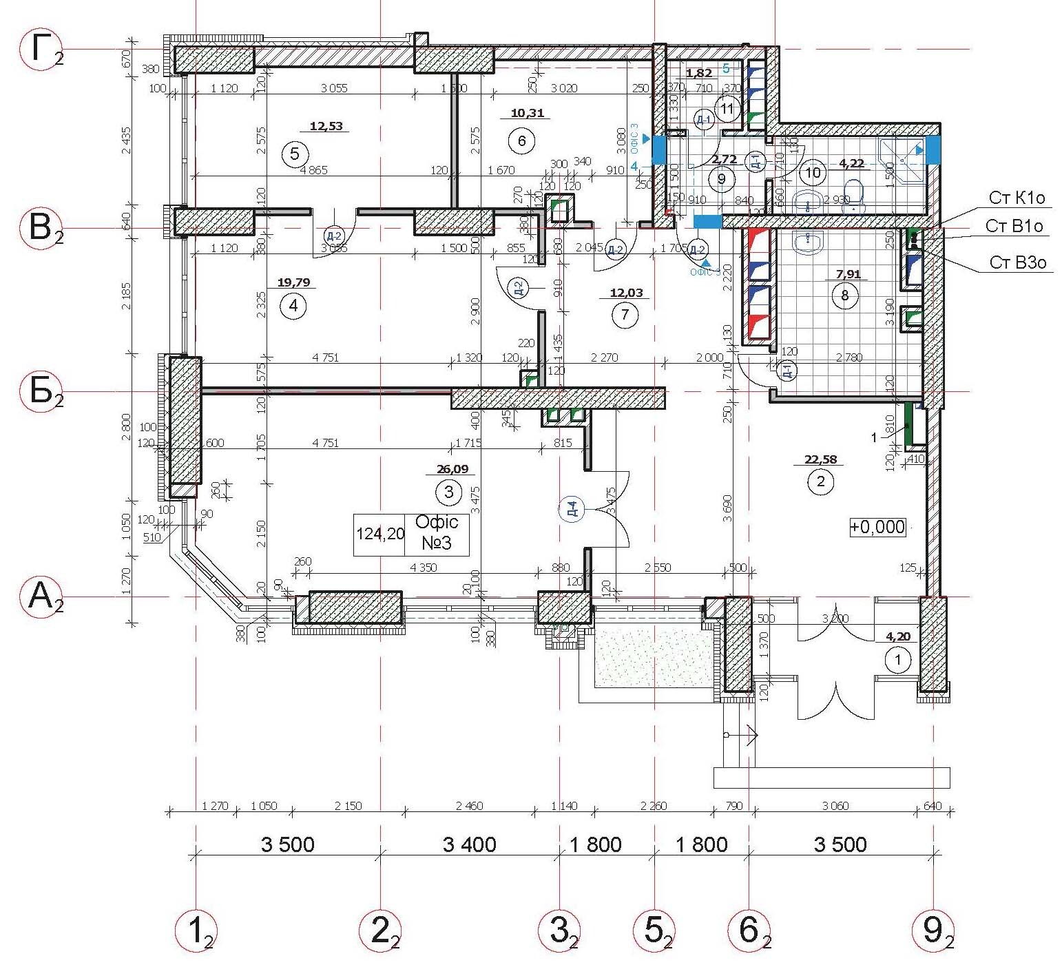 Аренда офиса 122 м², Днепровская наб., 26А