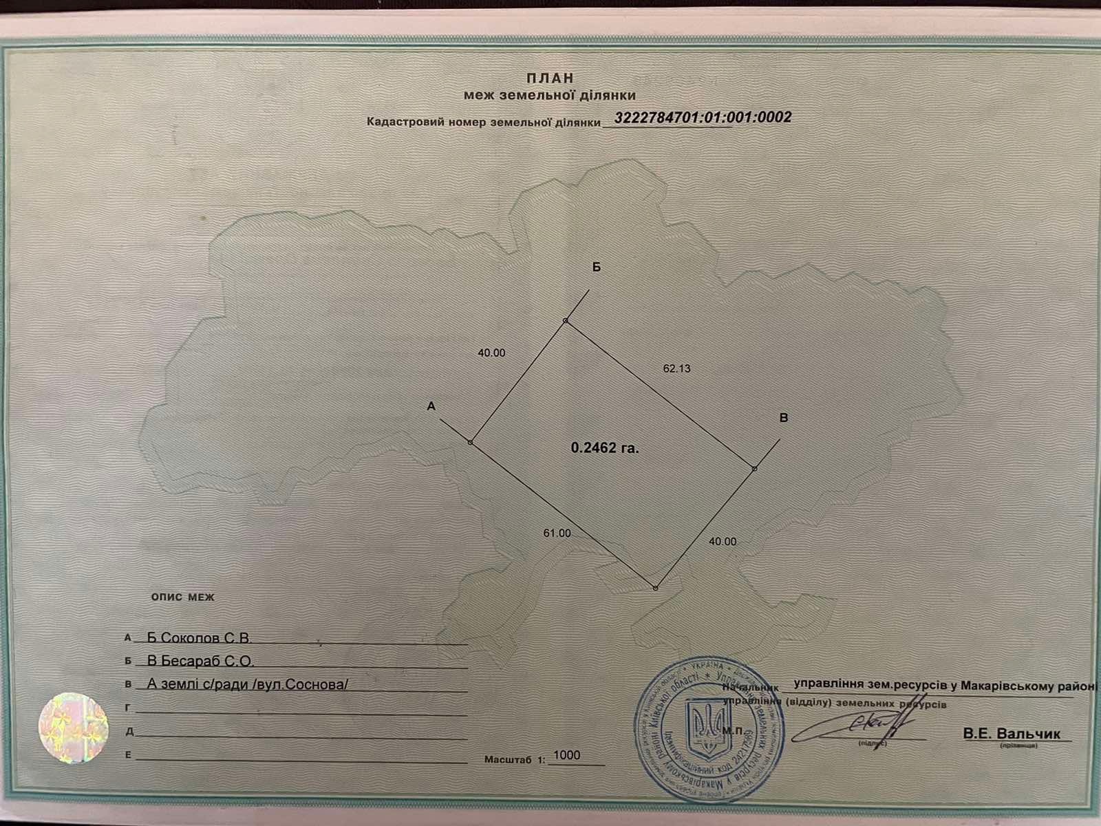 Продажа участка под индивидуальное жилое строительство 25 соток