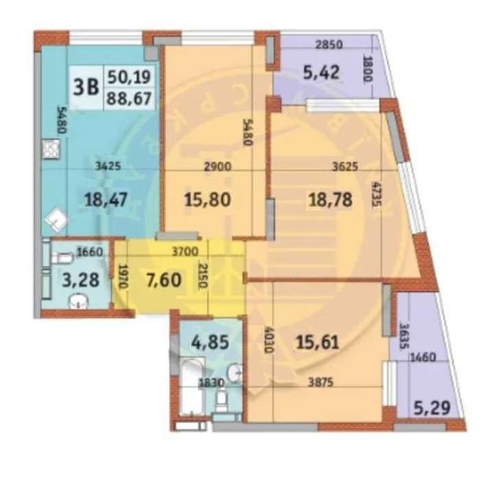 Продаж 3-кімнатної квартири 92 м², Богатирська вул.