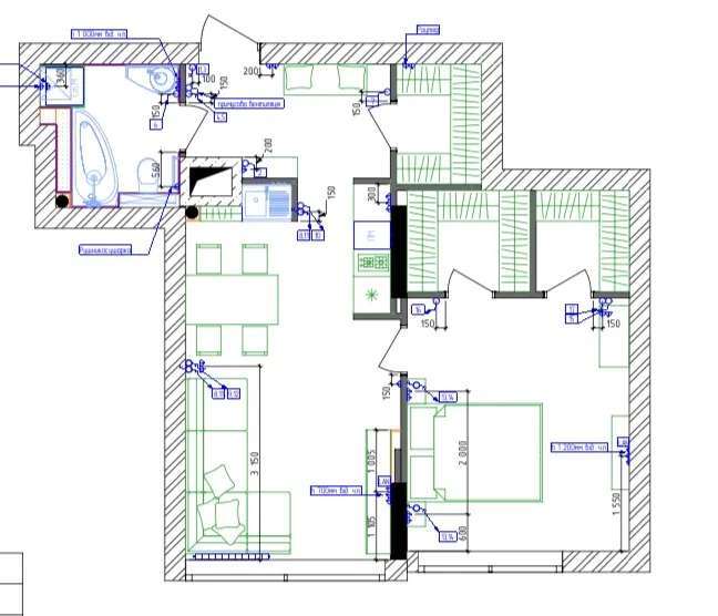 Аренда 2-комнатной квартиры 57 м², Лейпцигская ул.