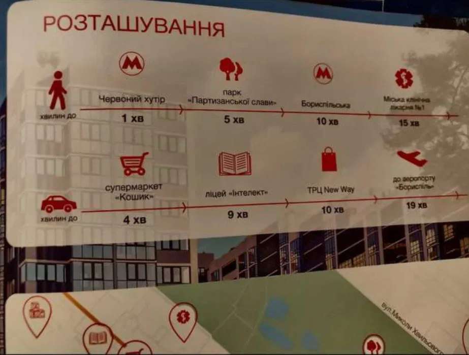 Продажа 1-комнатной квартиры 42 м², Бориспольская ул., 18-26