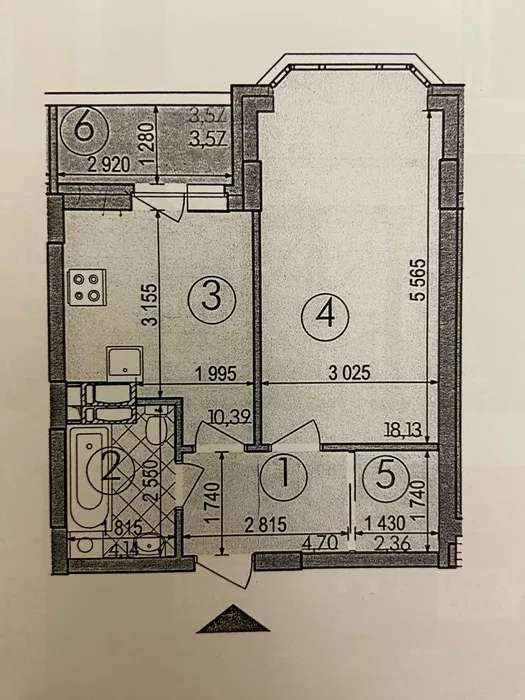 Продажа 1-комнатной квартиры 44 м², Бориспольская ул.