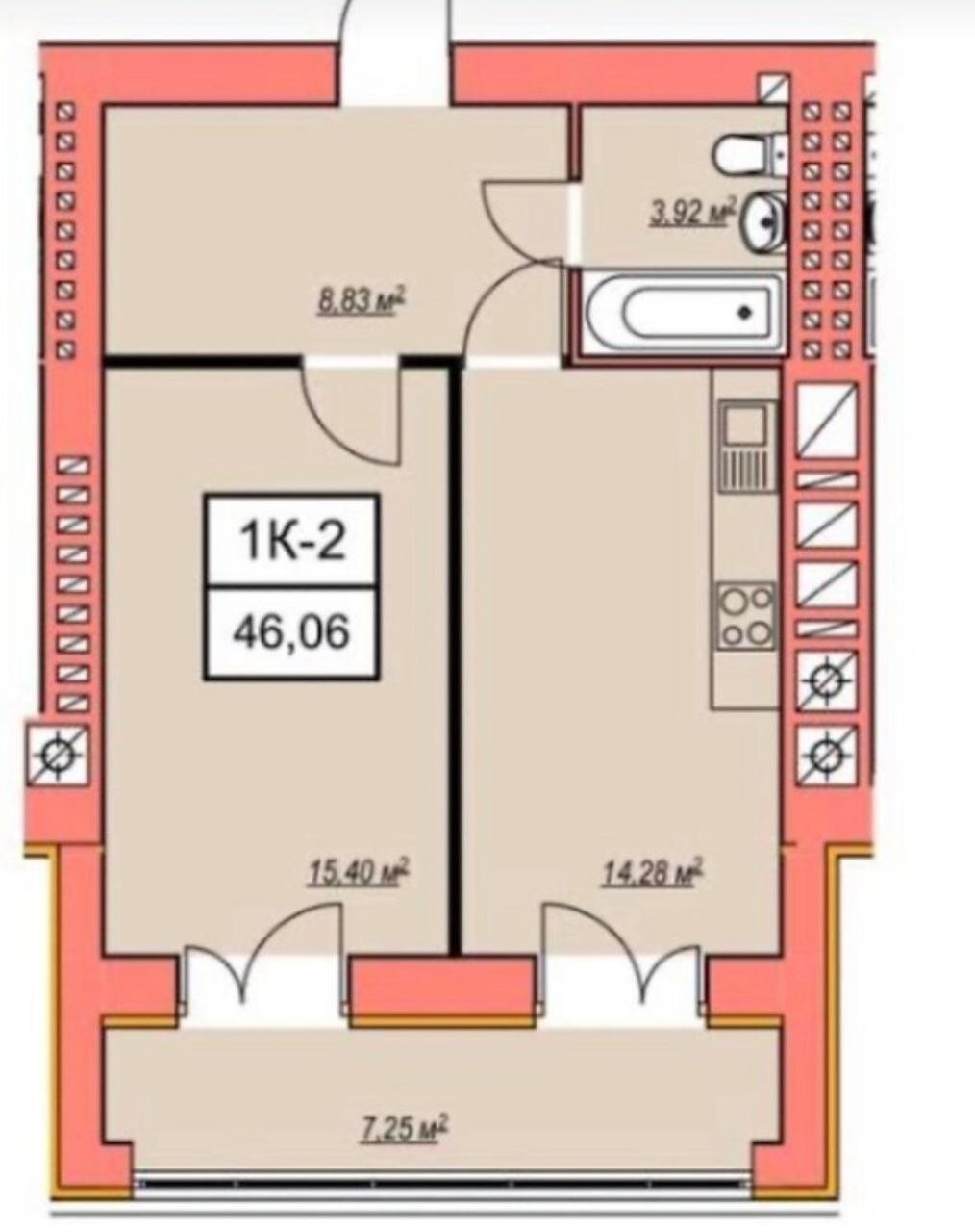 Продаж 2-кімнатної квартири 58 м², Озерна вул.