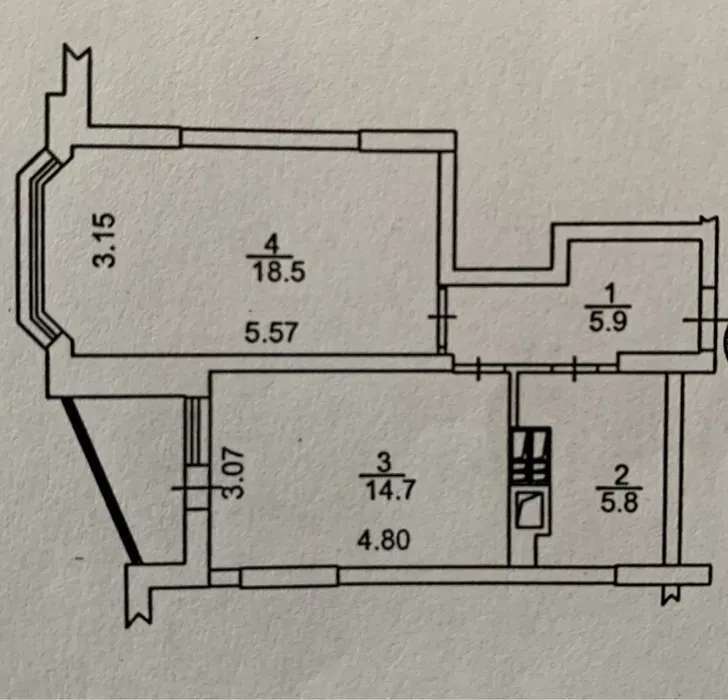 Аренда 1-комнатной квартиры 49 м², Урловская ул., 40