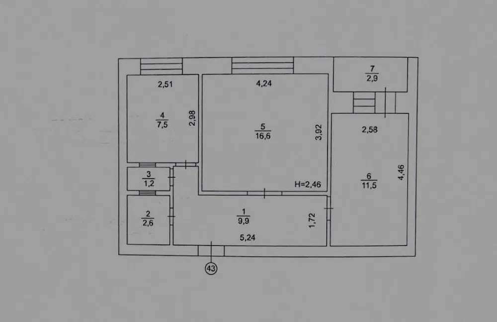 Продажа 2-комнатной квартиры 52 м², Преображенская ул., 26