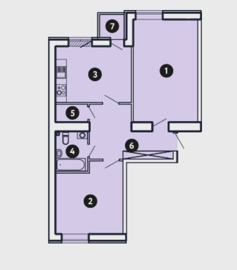 2-комнатная 63.6 м² в ЖК Comfort City от 37 000 грн/м², Запорожье