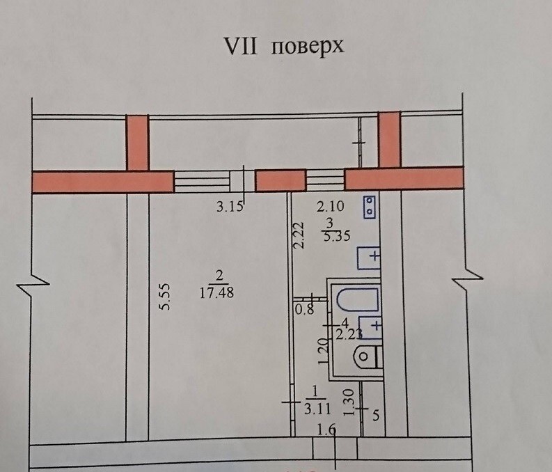 Продажа 1-комнатной квартиры 31 м²