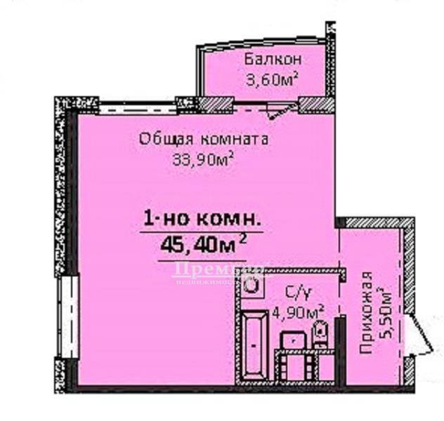Продаж 1-кімнатної квартири 49 м², Гагарина просп.