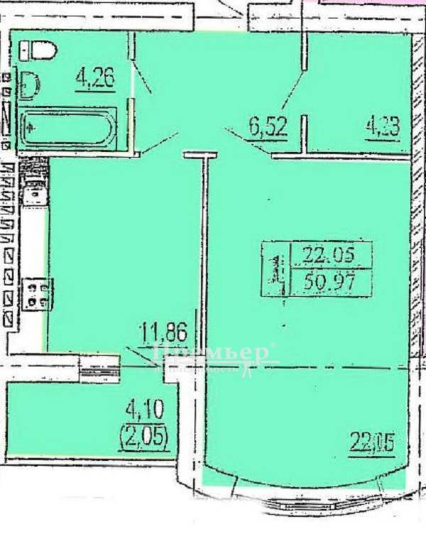 Продаж 1-кімнатної квартири 58 м², Зоопарковая вул.