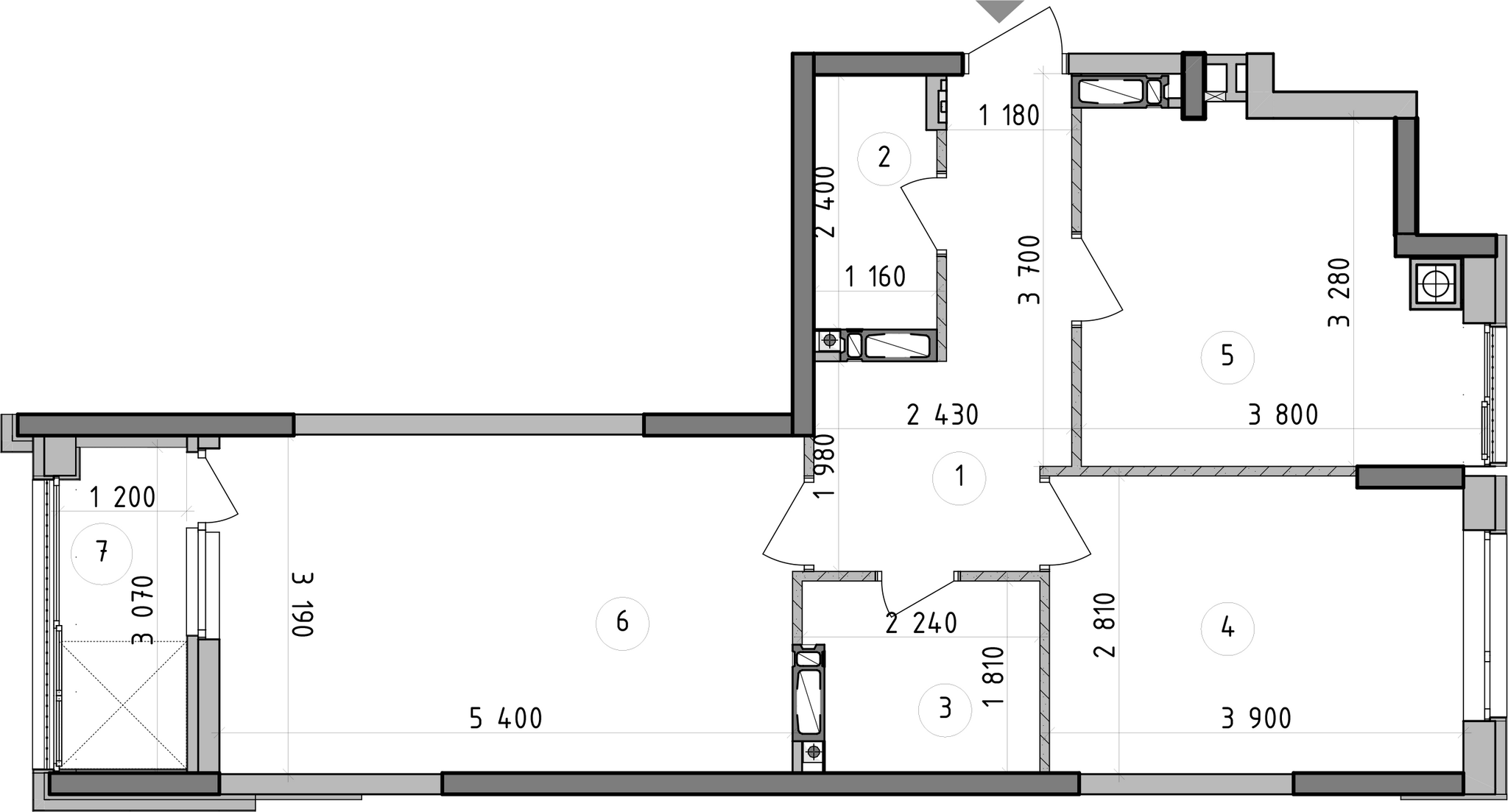 2-комнатная 57.09 м² в ЖК Оптимісто от 49 900 грн/м², с. Гатное