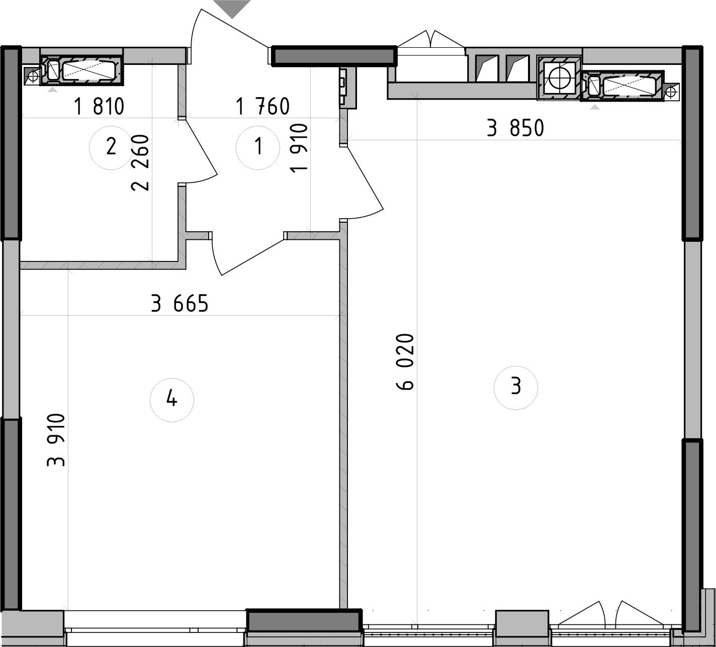 1-комнатная 45.37 м² в ЖК Оптимісто от 49 900 грн/м², с. Гатное