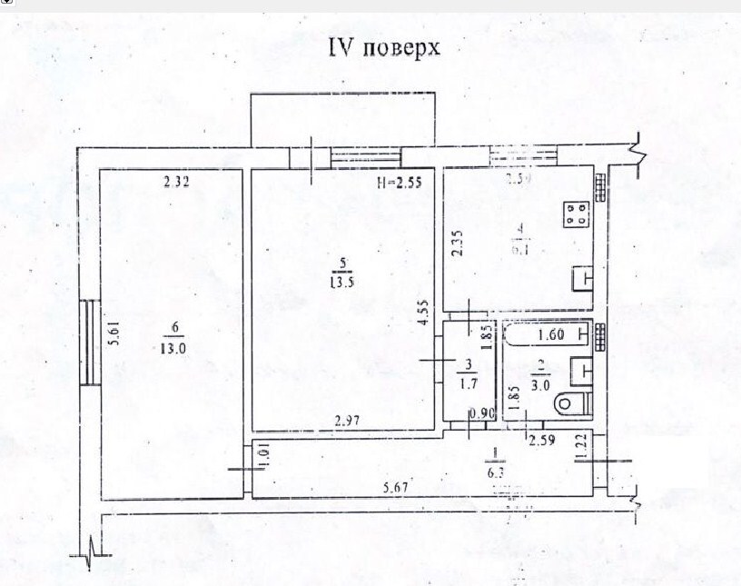 Продажа 2-комнатной квартиры 44.3 м², Шевченко просп.