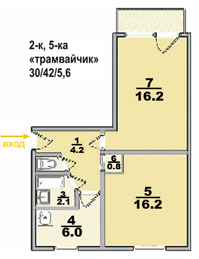 Оренда 2-кімнатної квартири 45 м², Валентинівська вул., 25Б