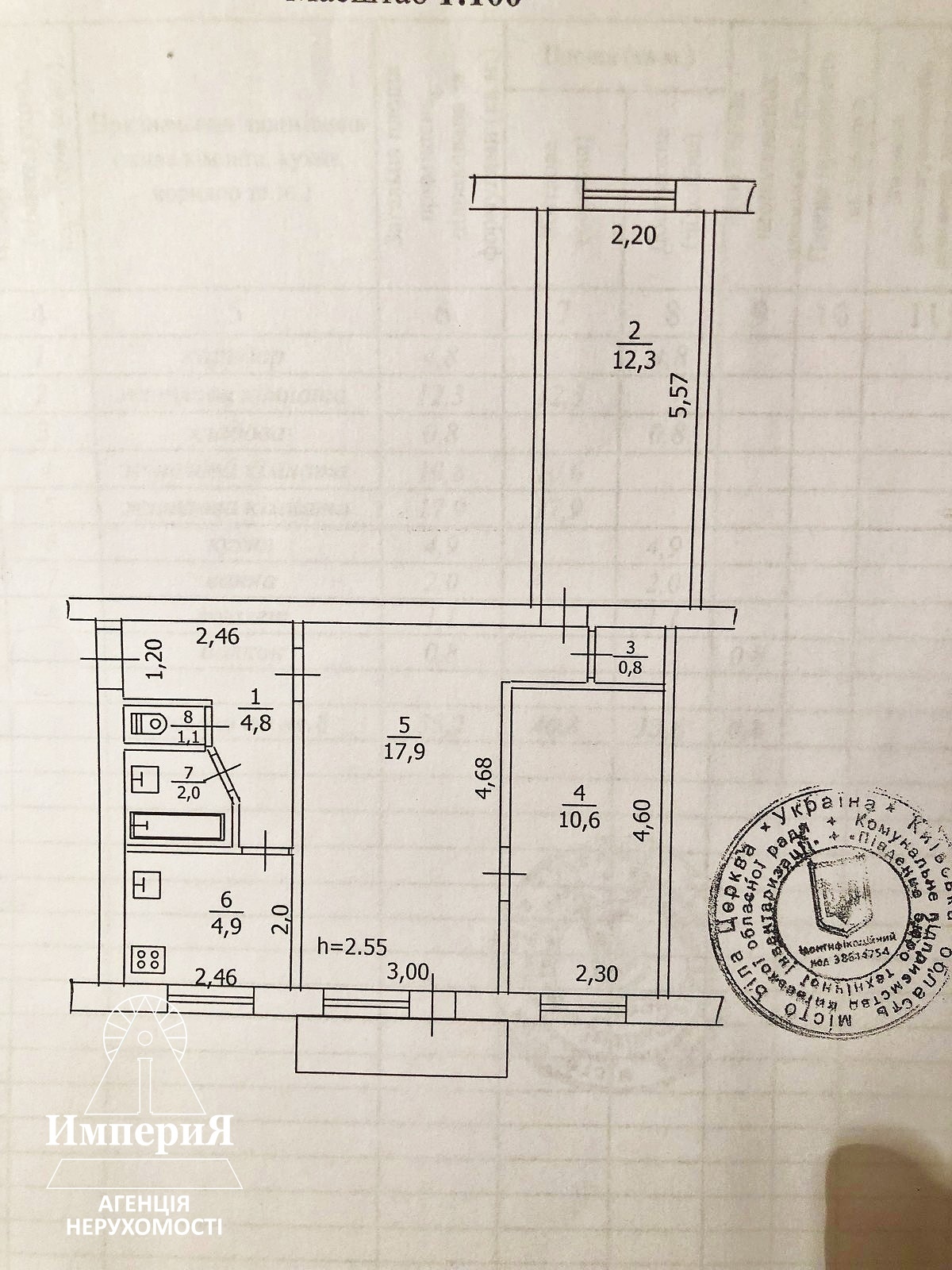 Продаж 3-кімнатної квартири 55 м², Турчанінова вул., 21