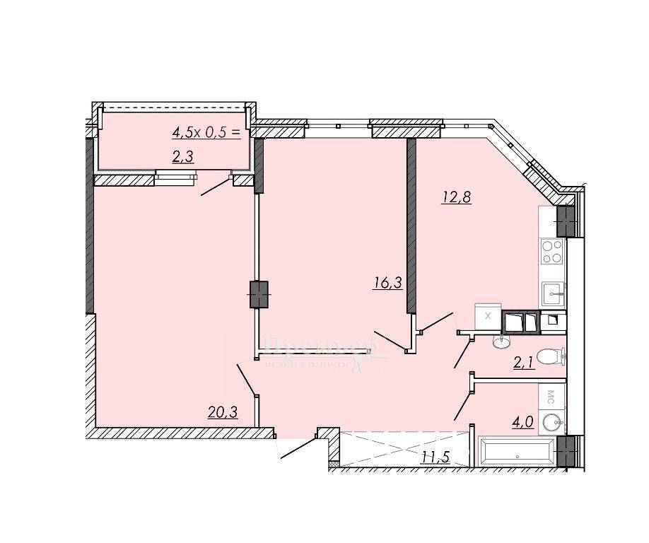 Продаж 2-кімнатної квартири 70 м², Овидиопольская дор.