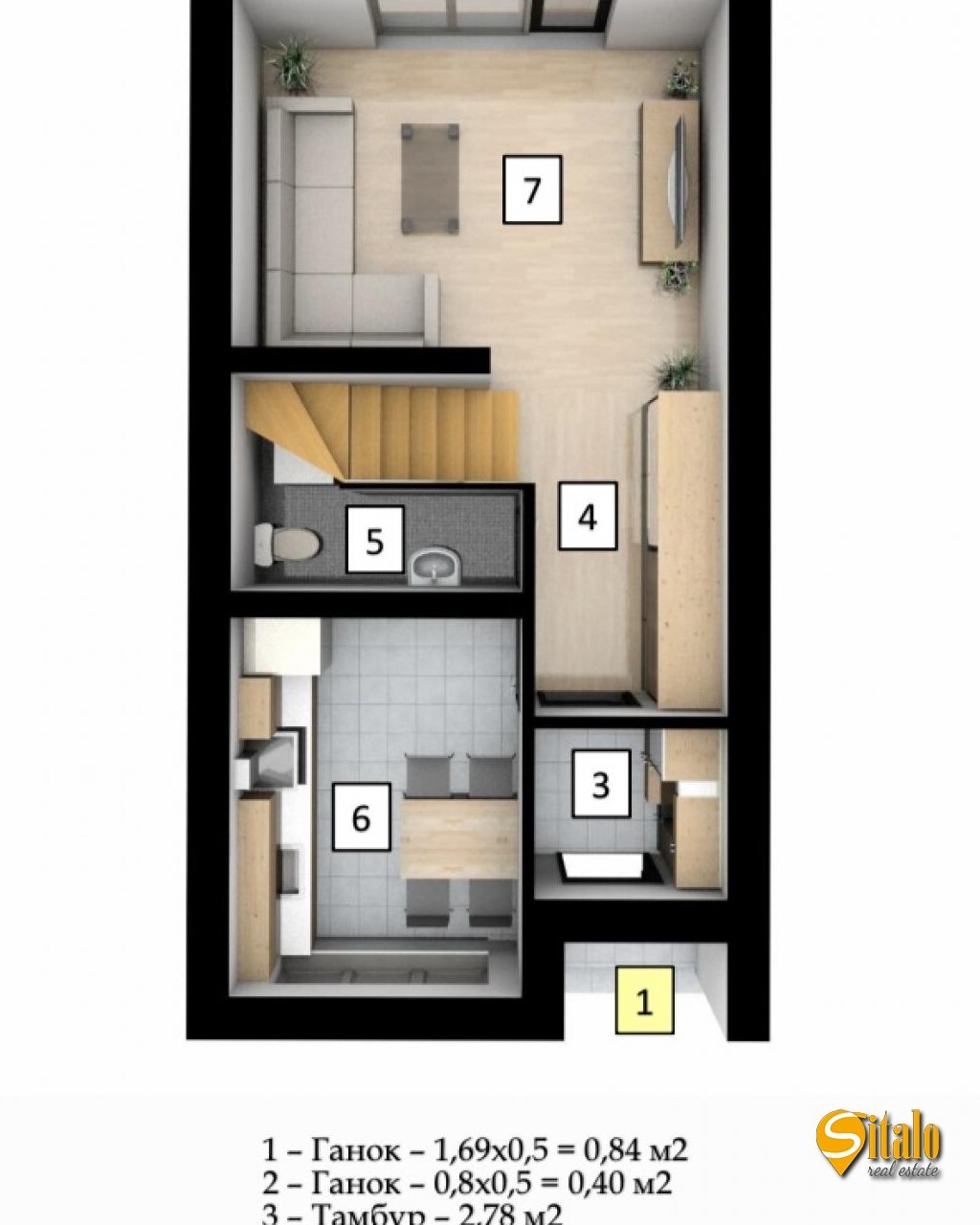 Продажа дома 80 м², 1-я Озерная ул.