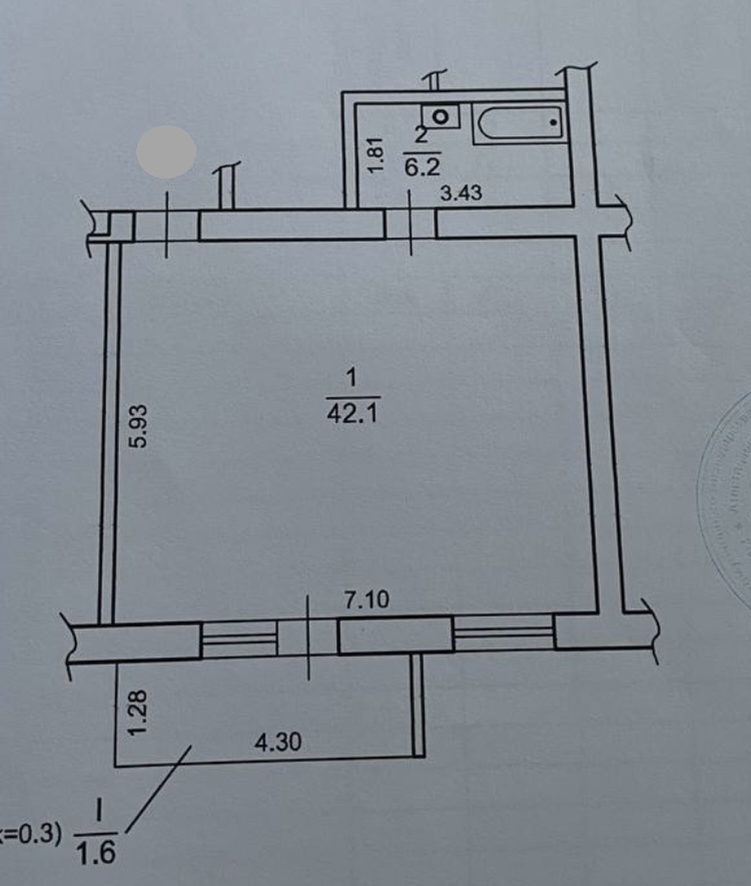 Продаж 2-кімнатної квартири 51 м²