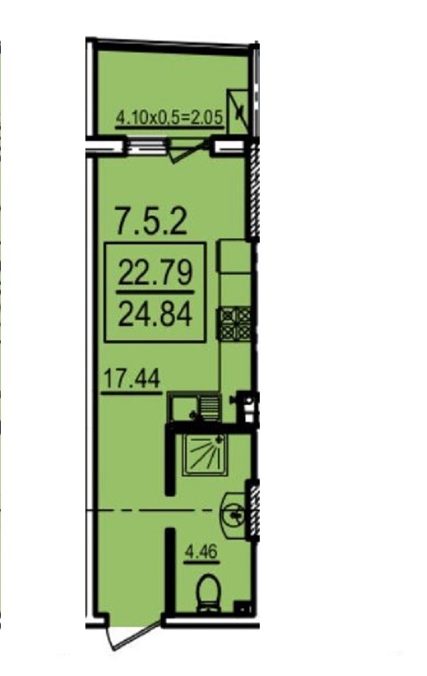 Продаж 1-кімнатної квартири 25 м², Фонтанская дор.