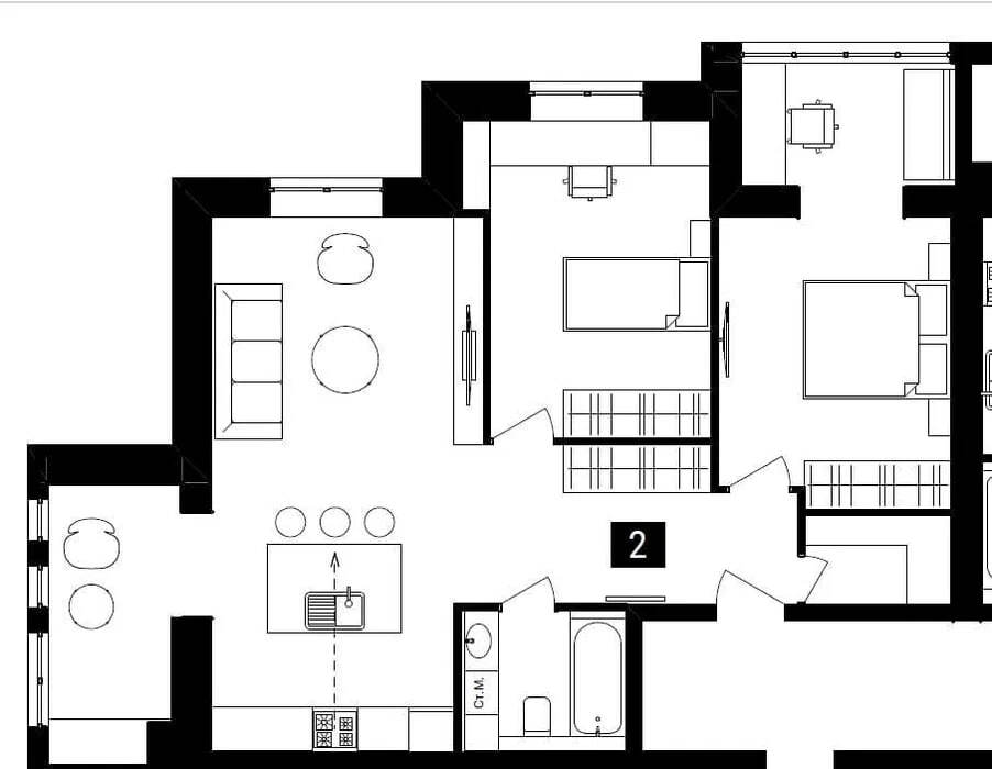 Аренда 3-комнатной квартиры 78.4 м², Староконстантиновское шоссе