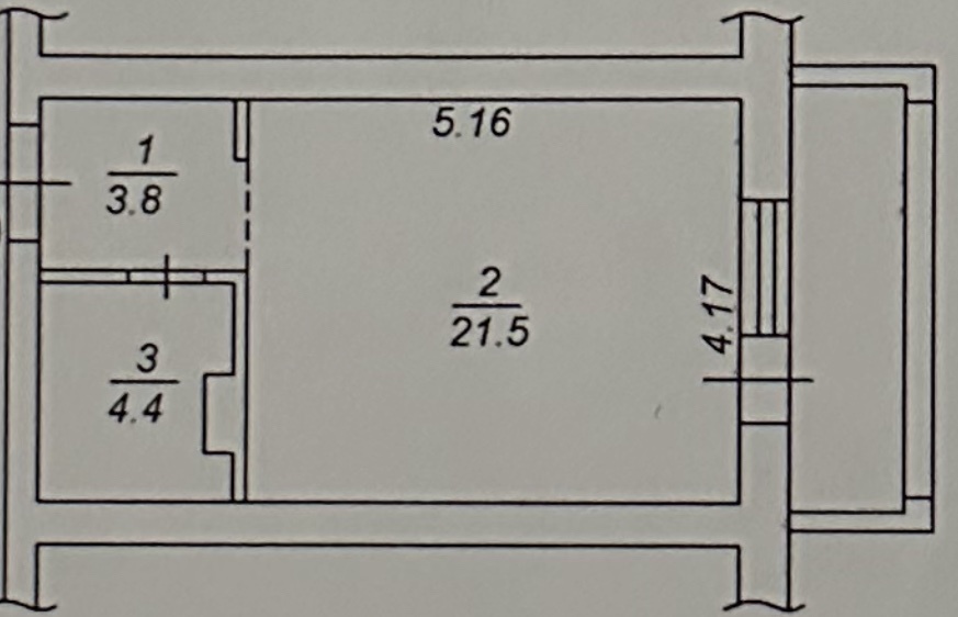 Продаж 1-кімнатної квартири 32 м², Шолуденка вул.