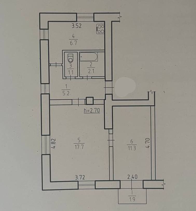 Продажа 2-комнатной квартиры 46 м², Маяковского ул.