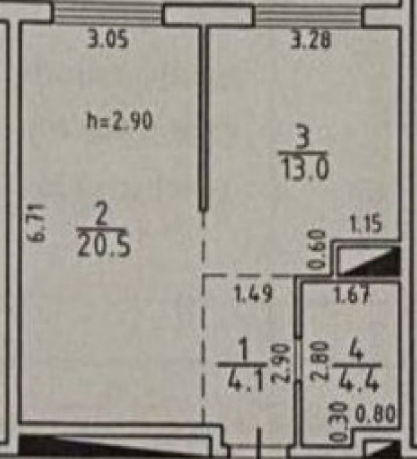 Продаж 1-кімнатної квартири 42 м², Архітекторська вул.