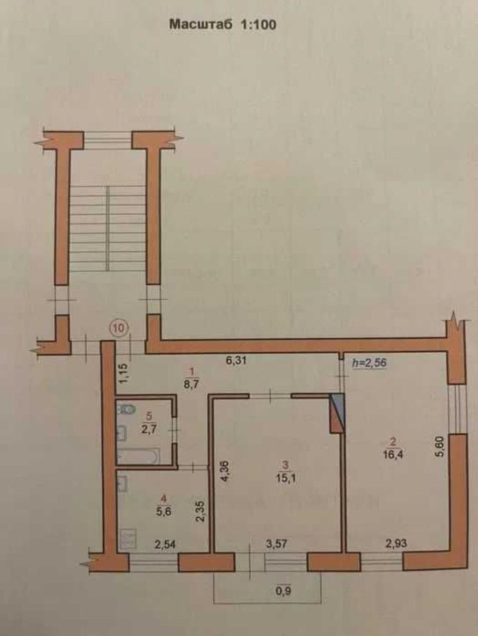 Продажа 2-комнатной квартиры 49.4 м², Каменецкая ул., 125