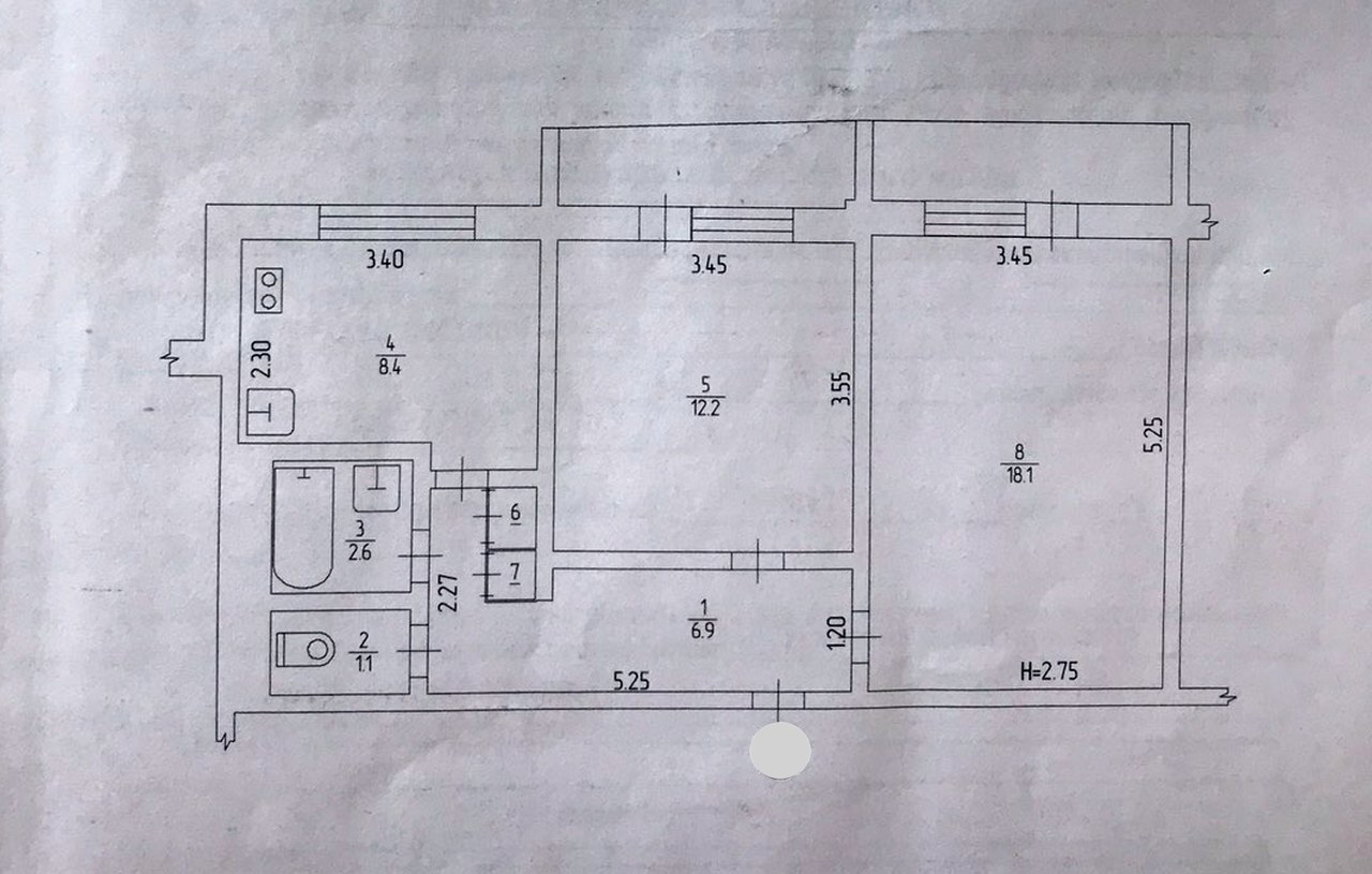 Продажа 2-комнатной квартиры 52 м², Победы просп., 74