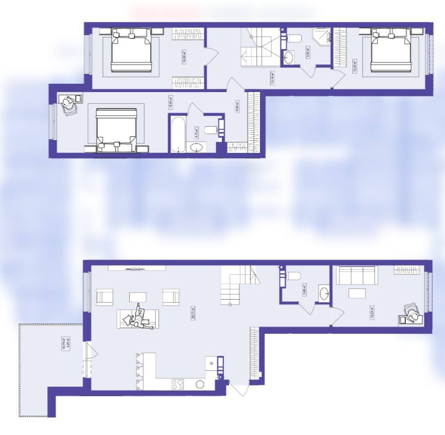 Продажа 2-уровневой квартиры 151 м², ЖК Utlandia, ДОМ 1