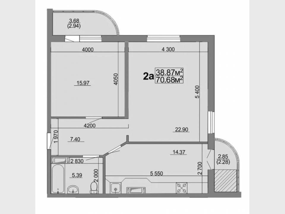 Продаж 2-кімнатної квартири 72 м², Припортова вул., 32